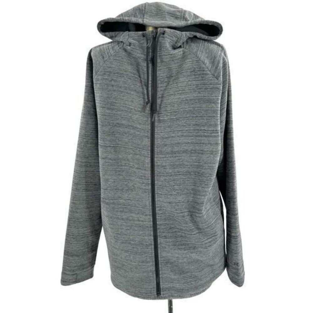 Russell Fusion Knit Hoodie Full Zip‎ Heather Gray Mens Medium 38-40